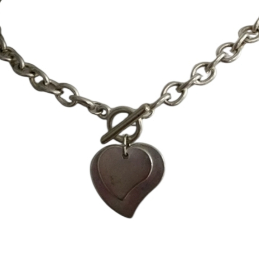 💥4 For $20💥Silvertone Heart Pendant Necklace